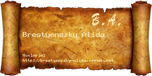 Brestyenszky Alida névjegykártya
